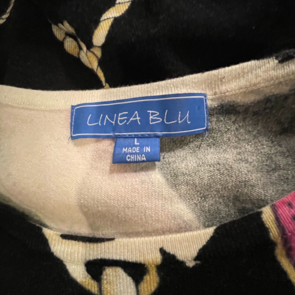 Linea Blu Accessories & Sequins Sweater L FREE SHIP - Picture 4 of 5